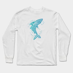 AQUA BOHO SHARK Long Sleeve T-Shirt